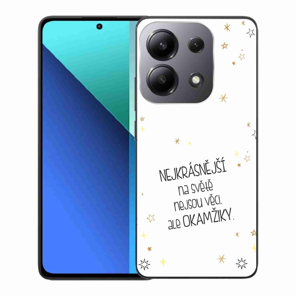 Gelový kryt mmCase na Xiaomi Redmi Note 13 - citát 4 bílé pozadí
