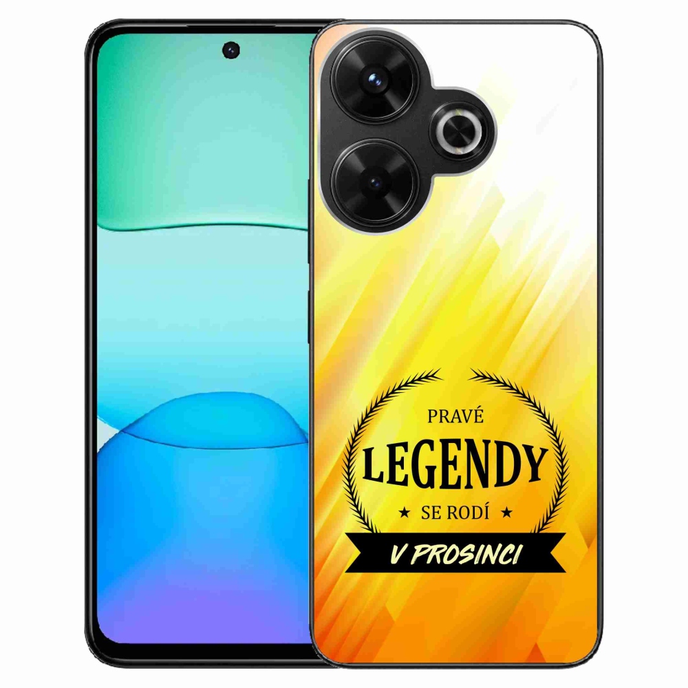 Gelový kryt mmCase na Xiaomi Redmi 13 4G/Poco M6 4G  - legendy v prosinci žluté pozadí