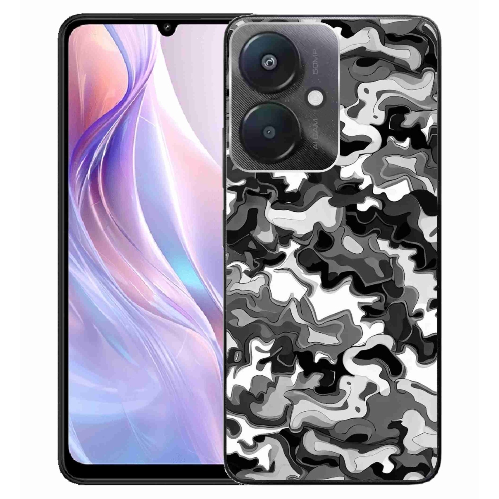 Gelový kryt mmCase na Xiaomi Redmi 13C 5G - maskáčový vzor 3