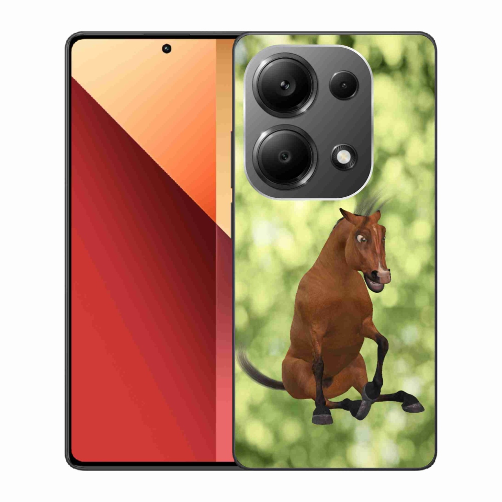 Gelový kryt mmCase na Xiaomi Redmi Note 13 Pro 4G/Poco M6 Pro - hnědý kreslený kůň 1