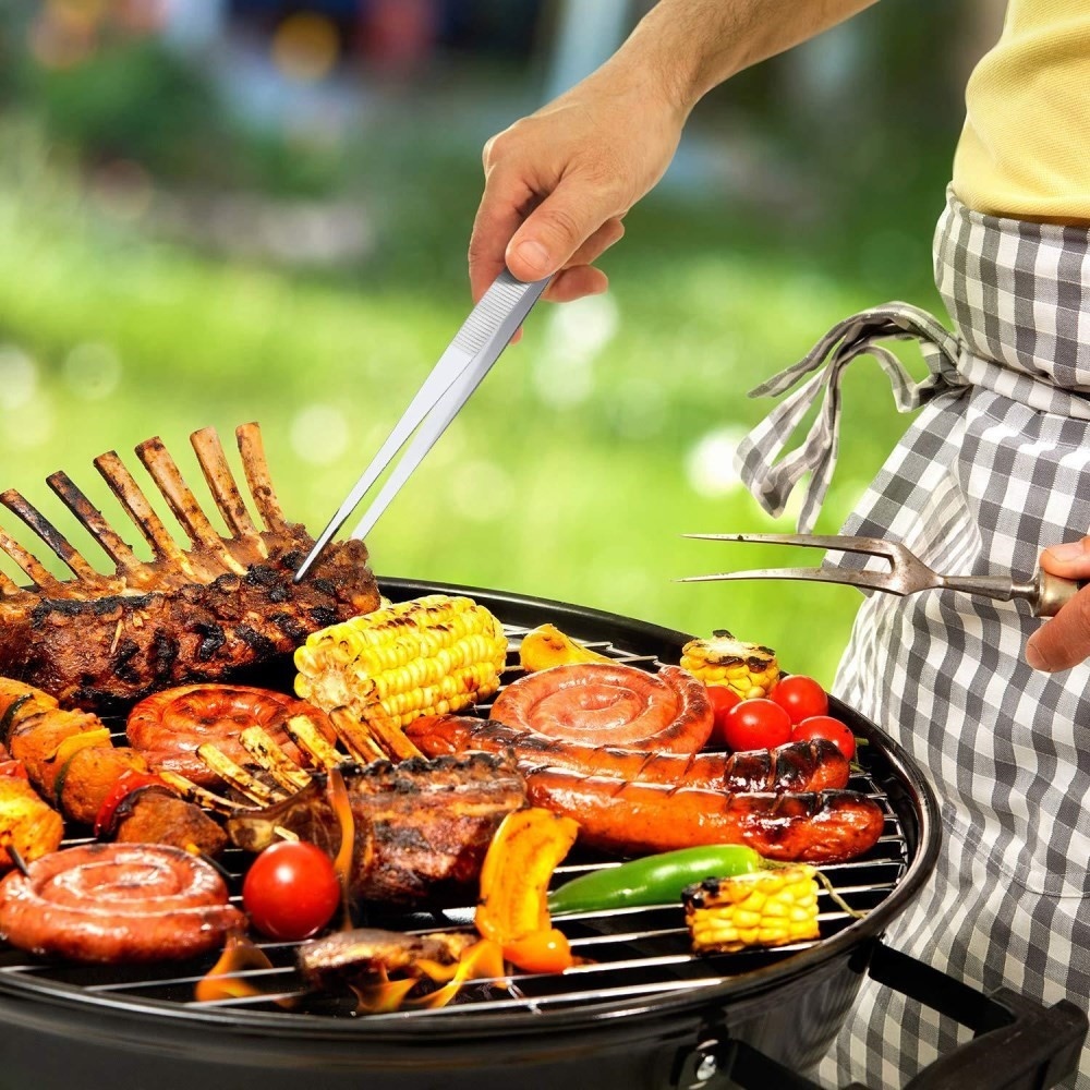 Rovné nerezové grilovací kleště 30 cm