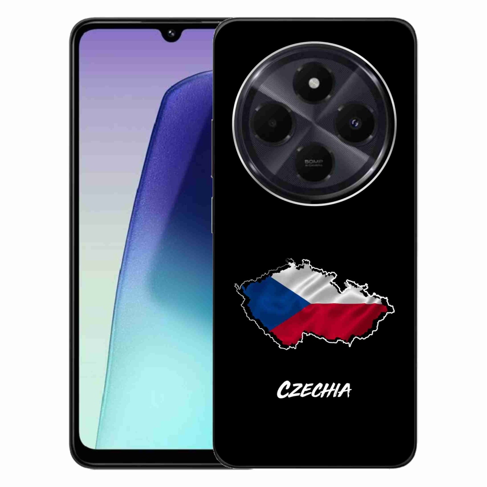 Gelový kryt mmCase na Xiaomi Redmi 14C/Poco C75 - Czechia černé pozadí