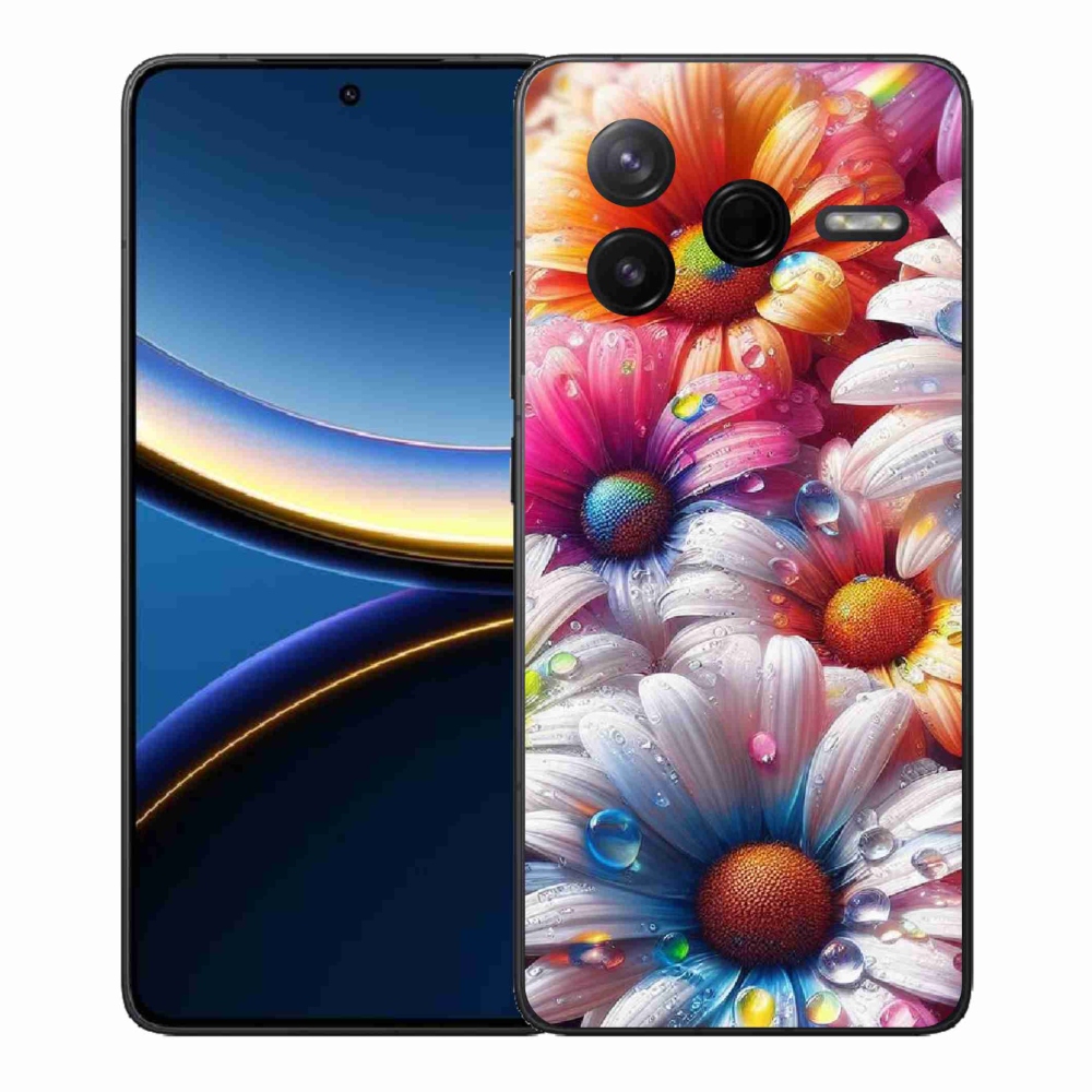 Gelový kryt mmCase na Xiaomi Poco F7 Pro - barevné kopretiny