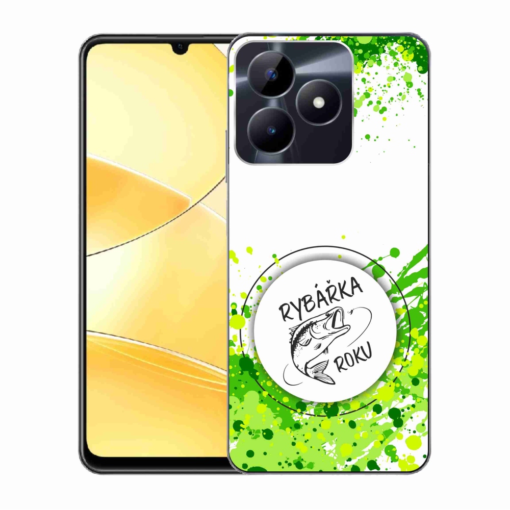 Gelový kryt mmCase na Realme C51/C53 - rybářka roku bílé pozadí