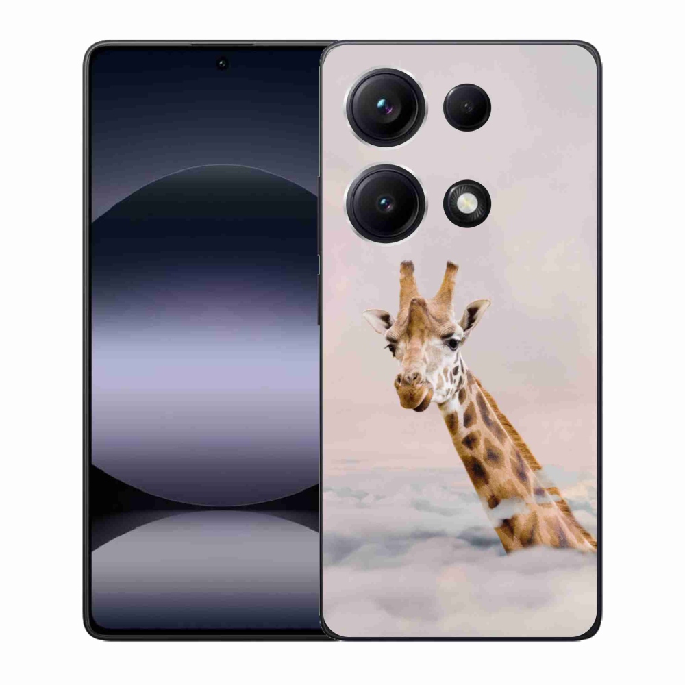 Gelový kryt mmCase na Xiaomi Redmi Note 14S - žirafa v oblacích