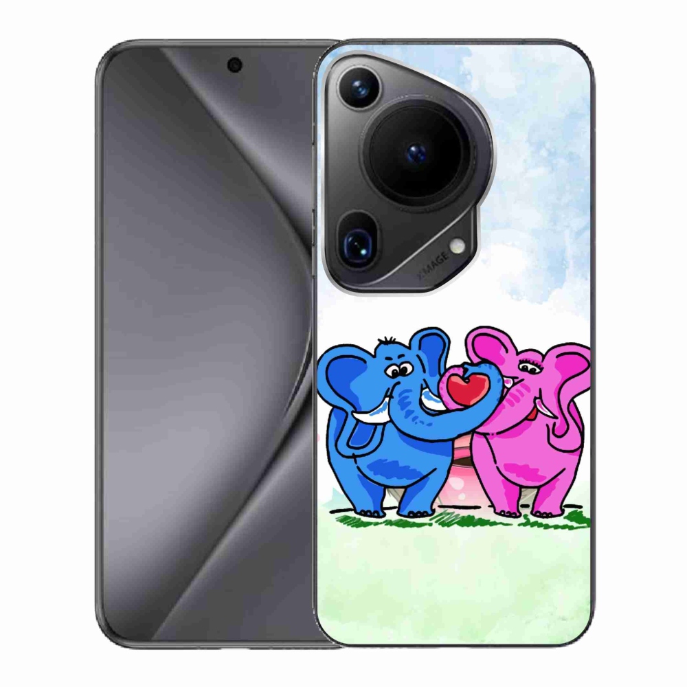 Gelový kryt mmCase na Huawei Pura 70 Ultra - zamilovaní sloni