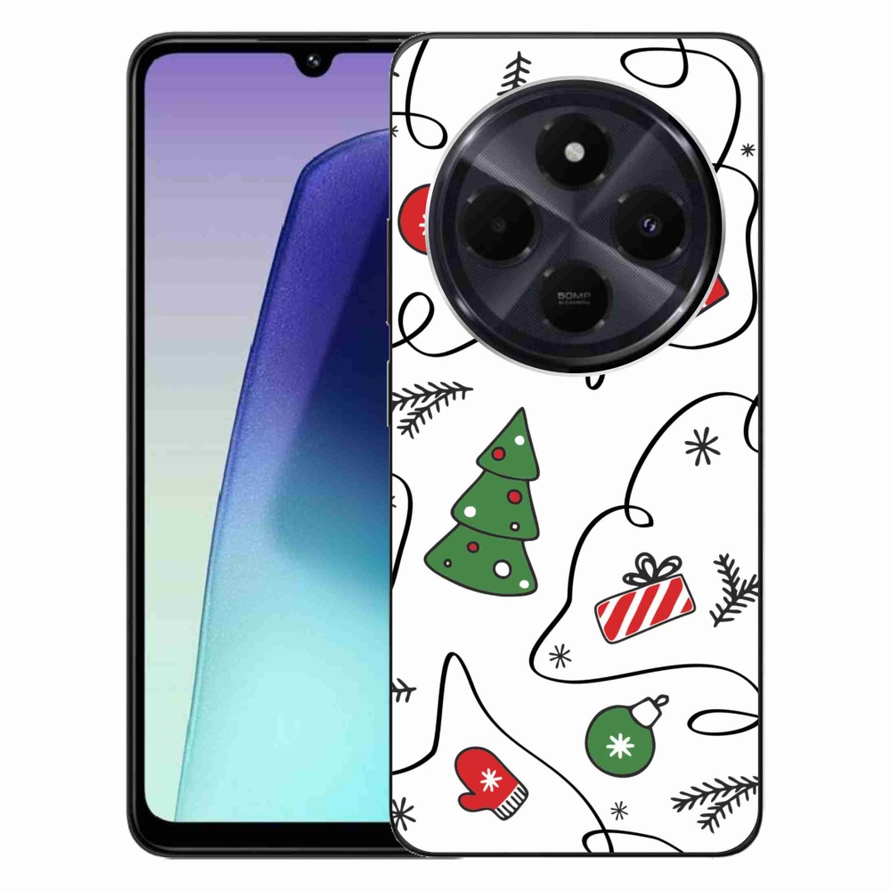 Gelový kryt mmCase na Xiaomi Redmi 14C/Poco C75 - vánoční motivy
