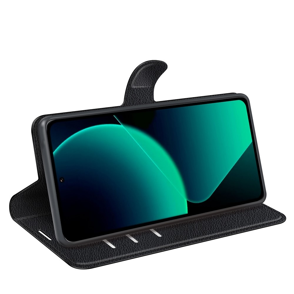 Litchi knížkové pouzdro na Xiaomi 13T/13T Pro - černé