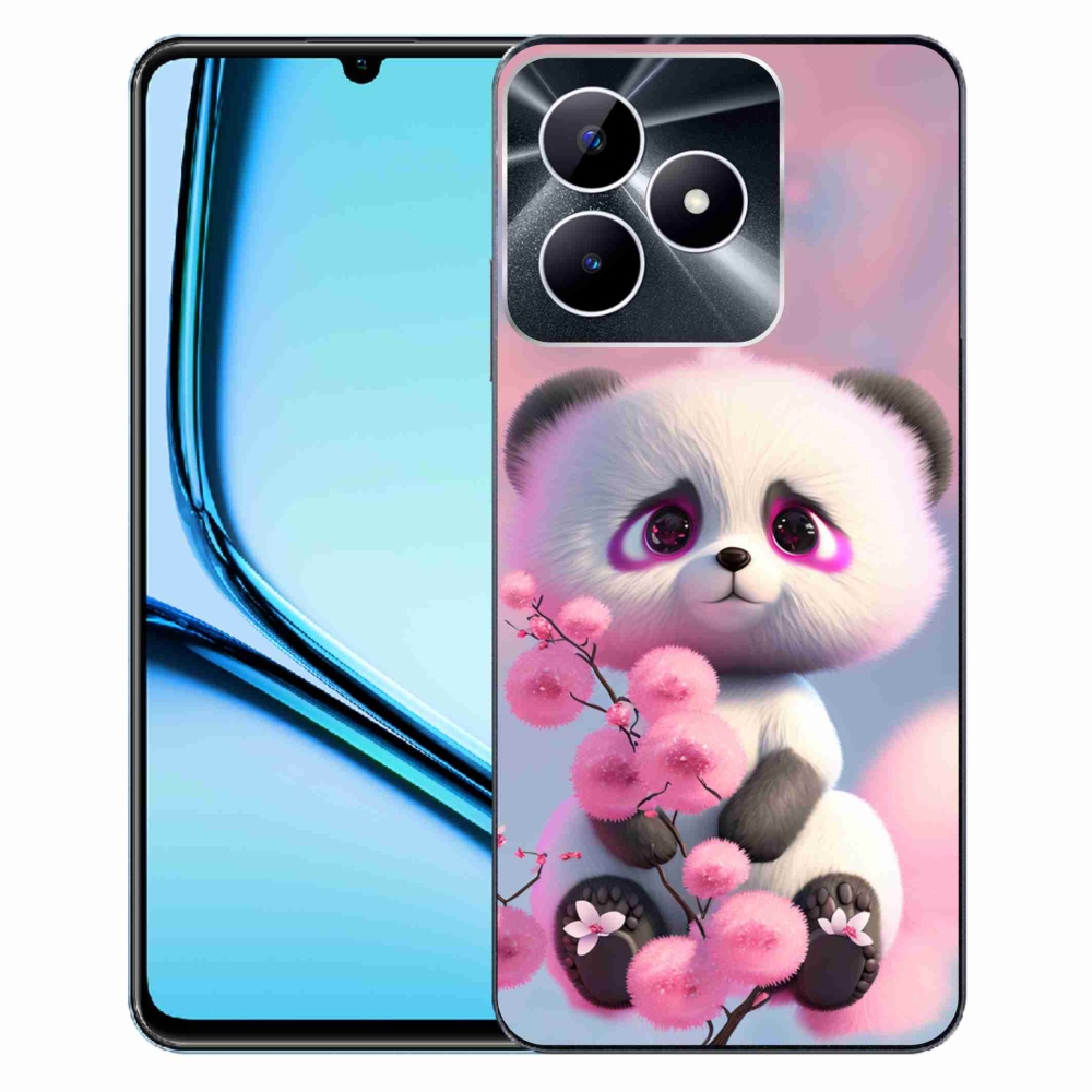 Gelový kryt mmCase na Realme Note 50 - roztomilá panda 1