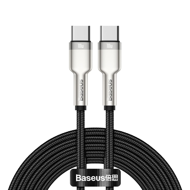 Baseus Cafule Metal Series Datový Kabel USB-C - USB-C 100W 2m Black