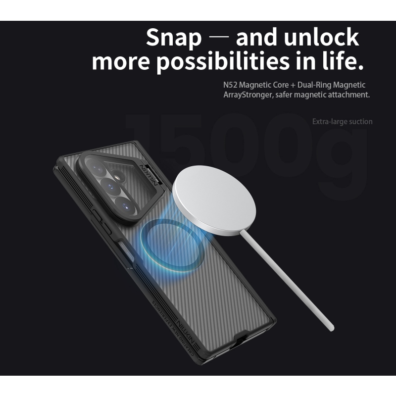 Nillkin CamShield Prop Magnetic (Transparent Lens) Zadní Kryt pro Samsung Galaxy Z Fold 8 Ultra Transparent Black