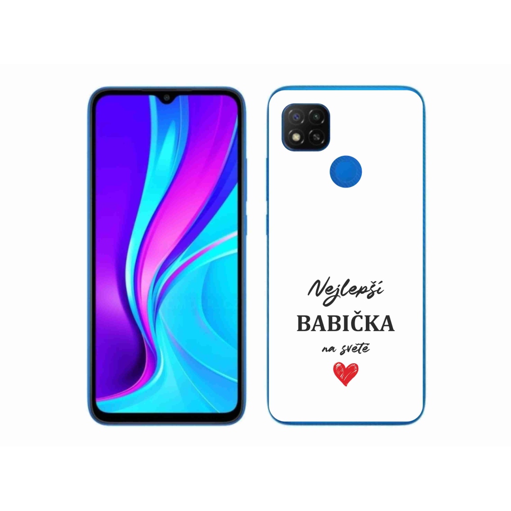 Gelový kryt mmCase na Xiaomi Redmi 9C - nejlepší babička 1 bílé pozadí