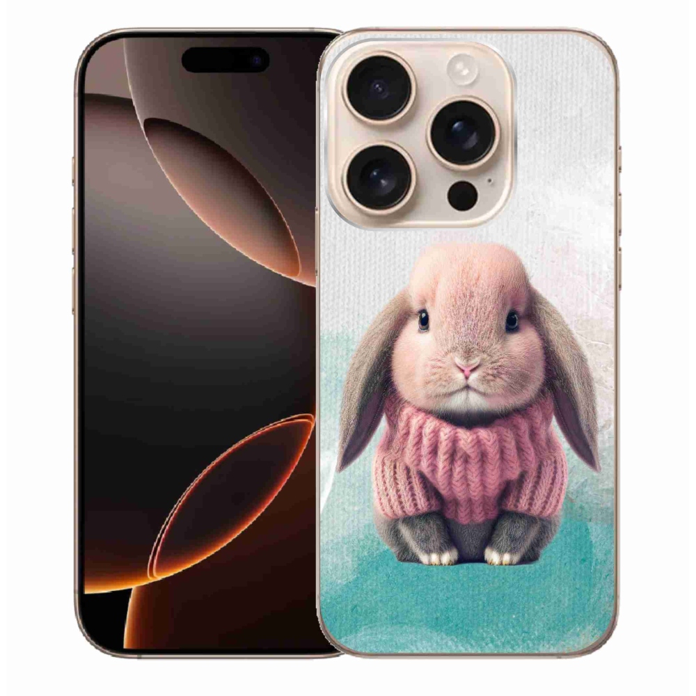 Gelový kryt mmCase na iPhone 16 Pro Max - králíček ve svetru