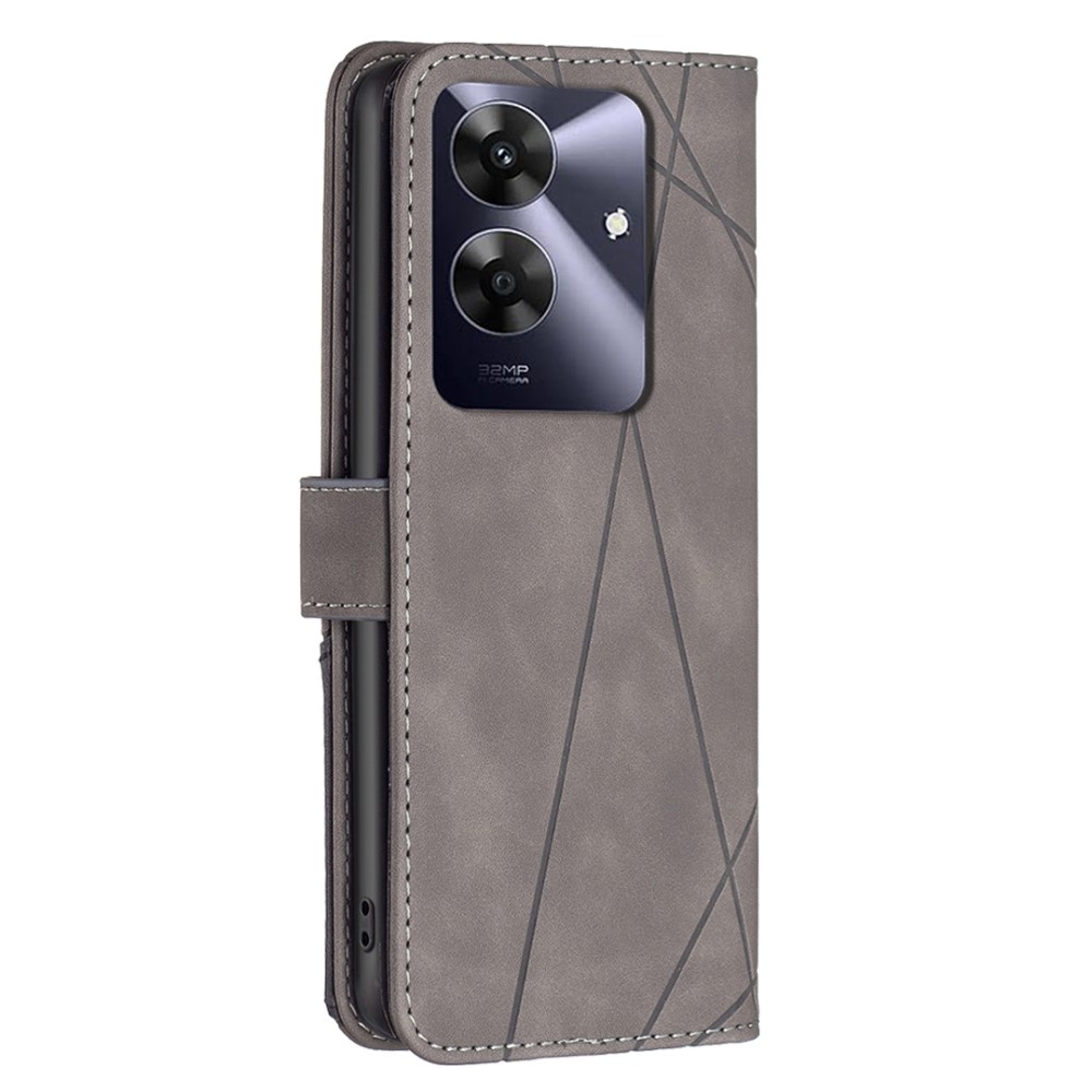 BNF Triangle knížkové pouzdro na Realme Note 60 - šedé
