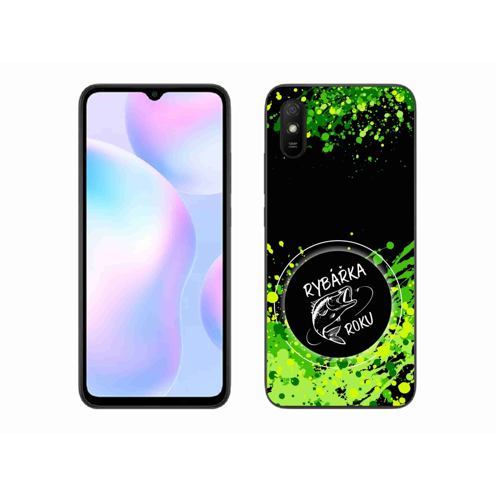 Gelový kryt mmCase na Xiaomi Redmi 9AT - rybářka roku černé pozadí