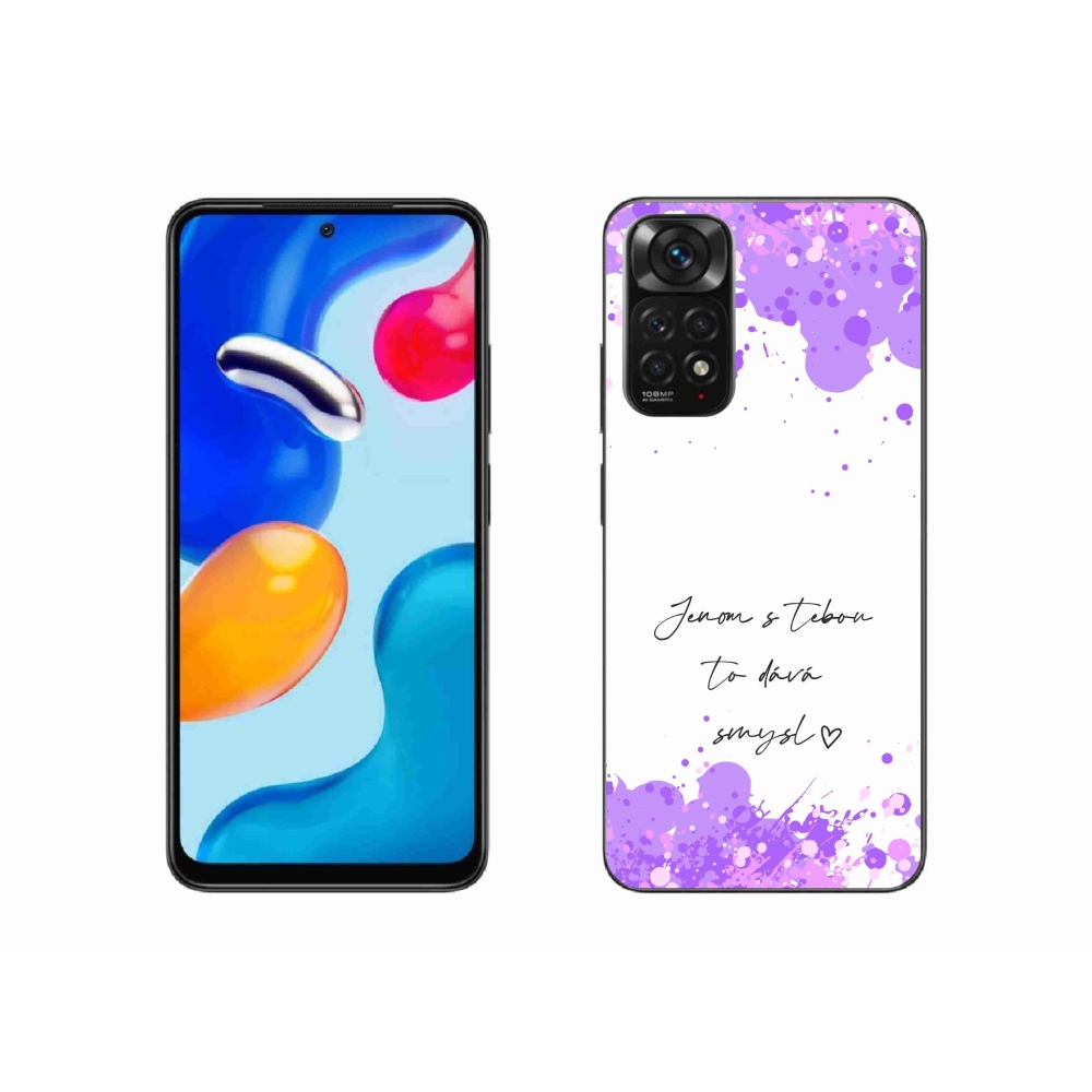 Gelový kryt mmCase na Xiaomi Redmi Note 11S 4G - zamilovaný text bílé pozadí