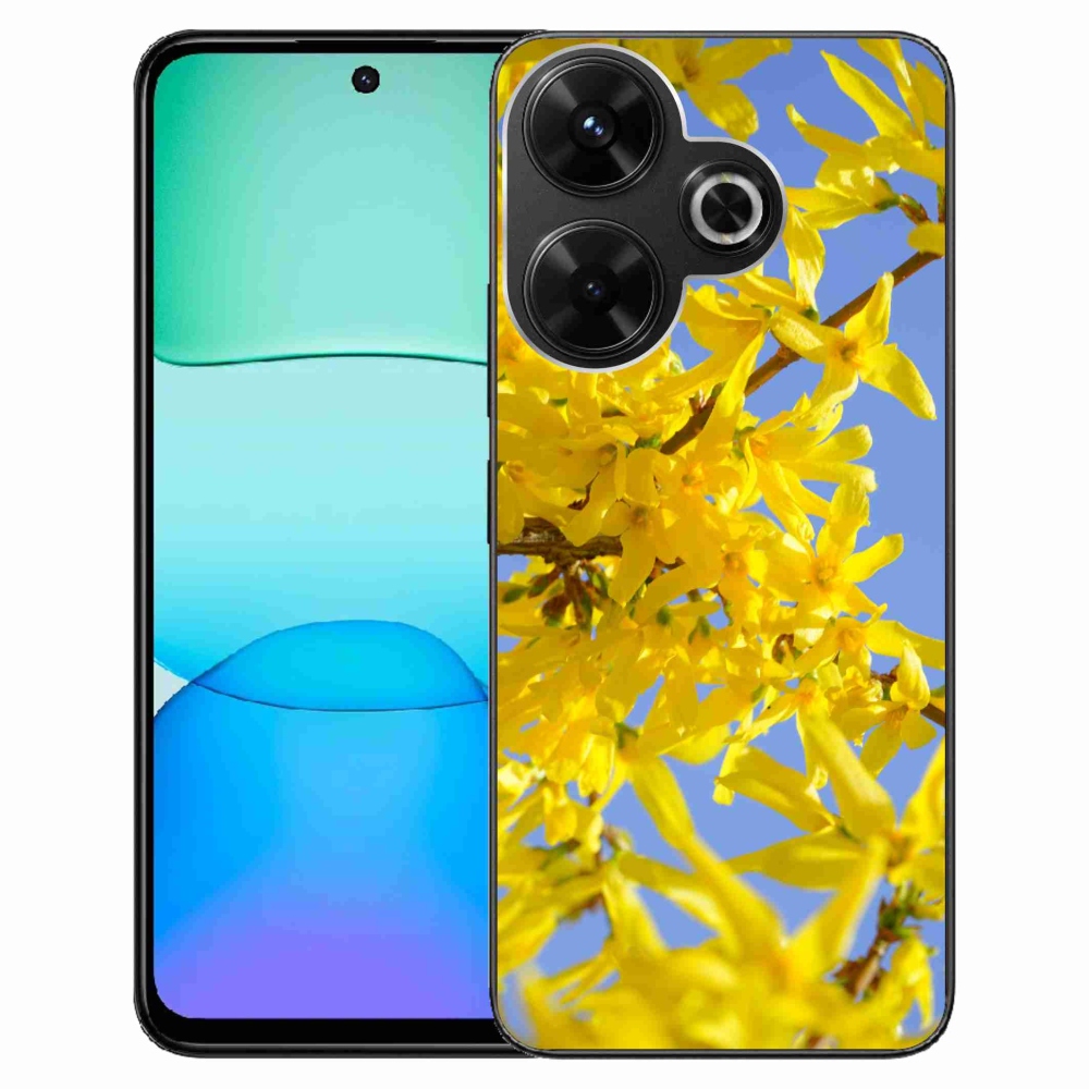 Gelový kryt mmCase na Xiaomi Redmi 13 4G/Poco M6 4G - žluté květy