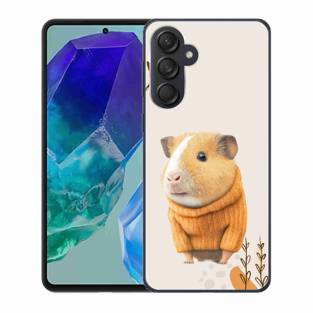 Gelový kryt mmCase na Samsung Galaxy M55 5G - morče ve svetru
