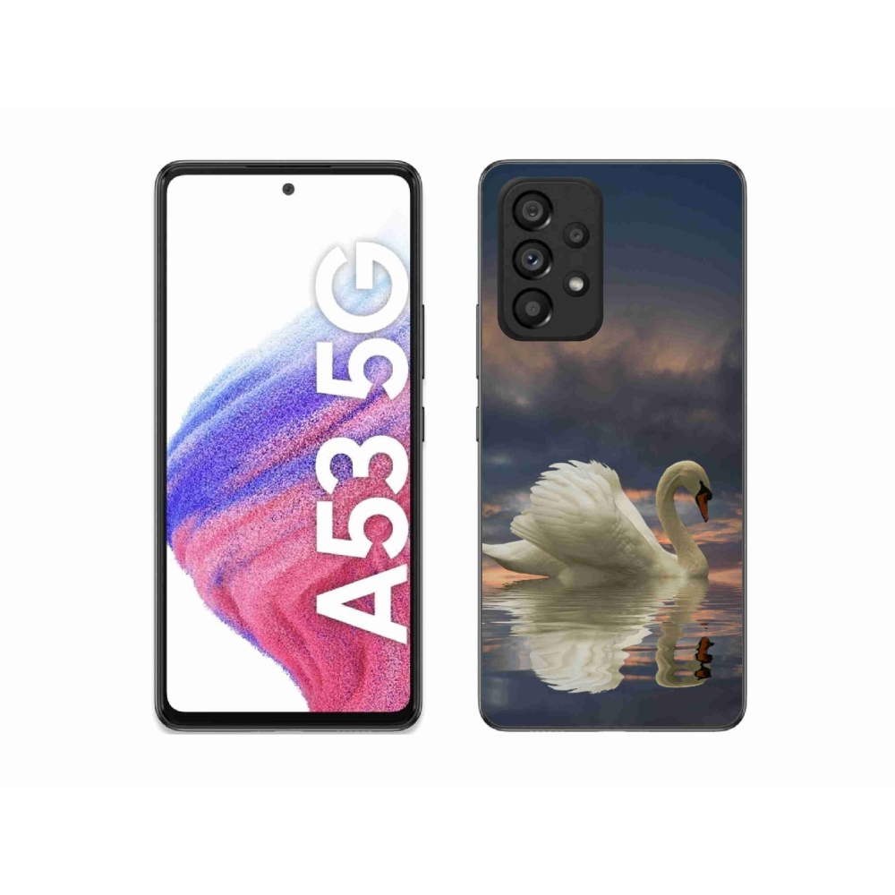 Gelový kryt mmCase na Samsung Galaxy A53 5G - labuť