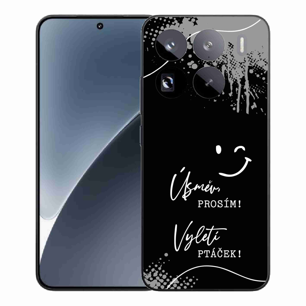 Gelový kryt mmCase na Xiaomi 15 Pro - vtipný text 4 černé pozadí