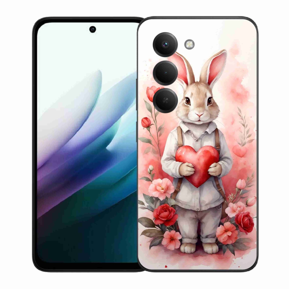Gelový kryt mmCase na Xiaomi Redmi 15 4G/5G (171mm) - zajíc se srdíčkem