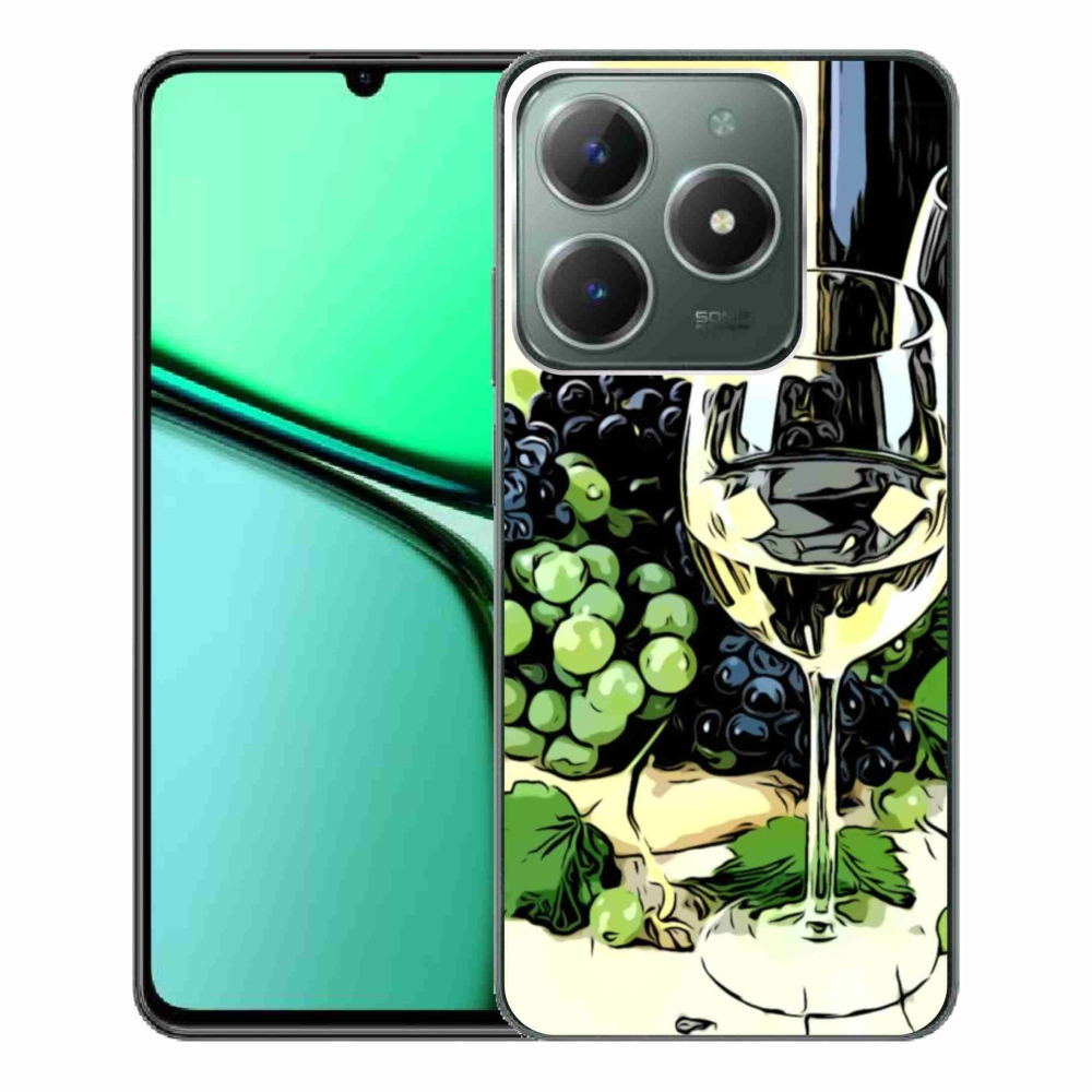 Gelový kryt mmCase na Realme C61 - sklenka vína