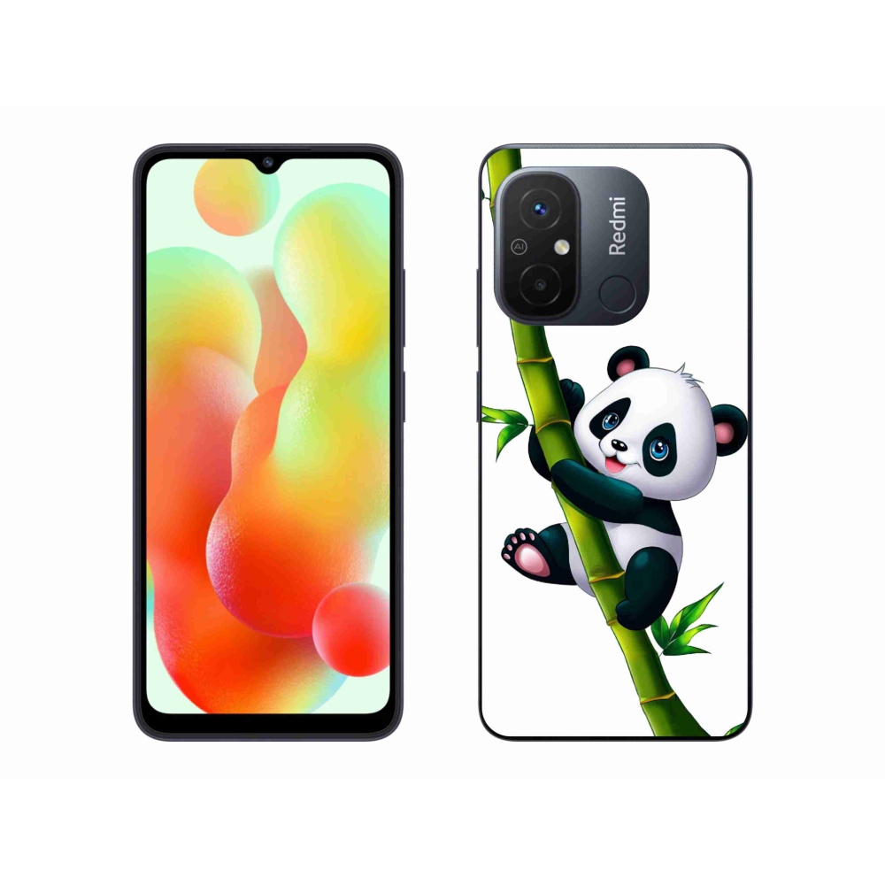 Gelový kryt mmCase na Xiaomi Redmi 12C - panda na bambusu