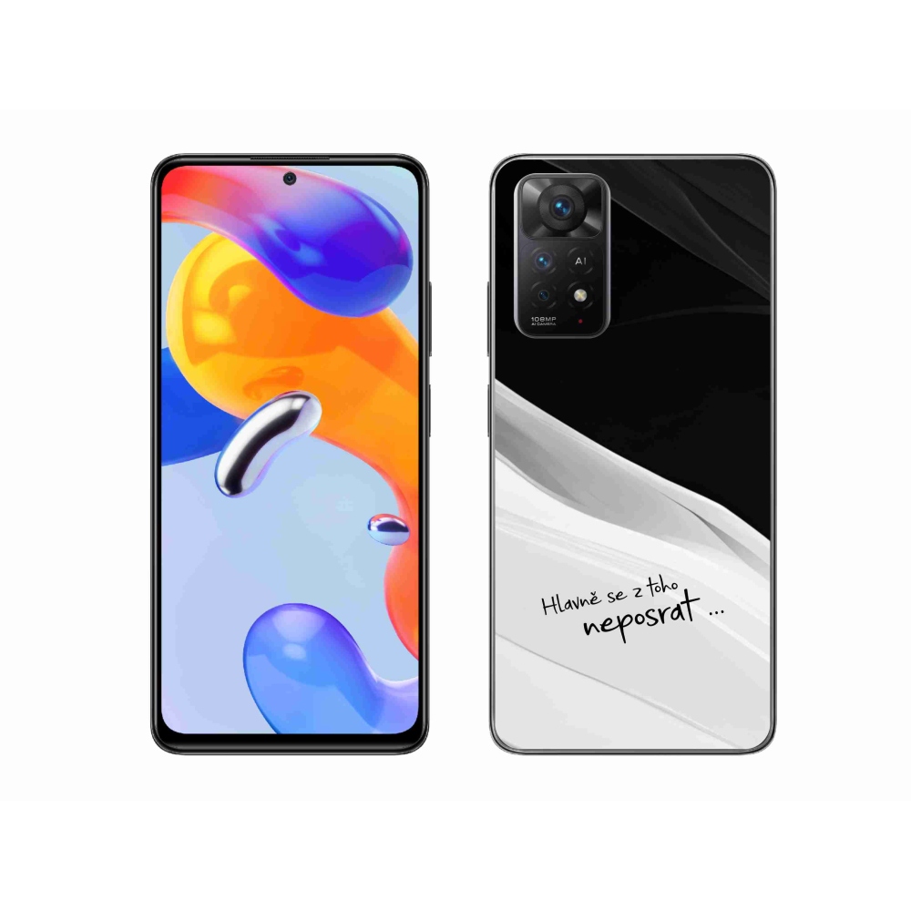 Gelový kryt mmCase na Xiaomi Redmi Note 11 Pro 4G/5G - vtipný text 13 bíločerné pozadí
