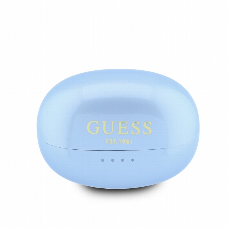Guess Metallic Finish Classic Logo OWS Bezdrátová Sluchátka Light Blue