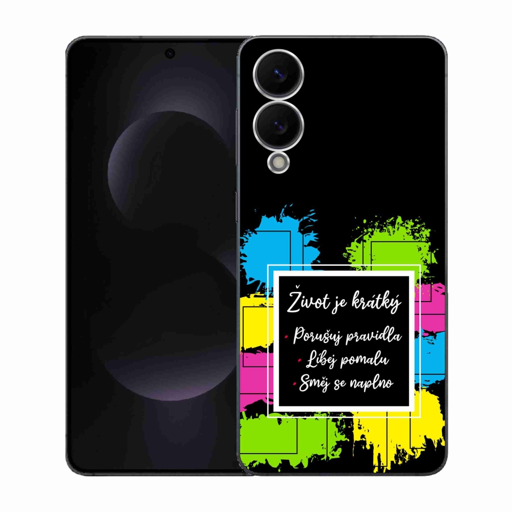Gelový kryt mmCase na Samsung Galaxy S25 Edge - citát 5 černé pozadí