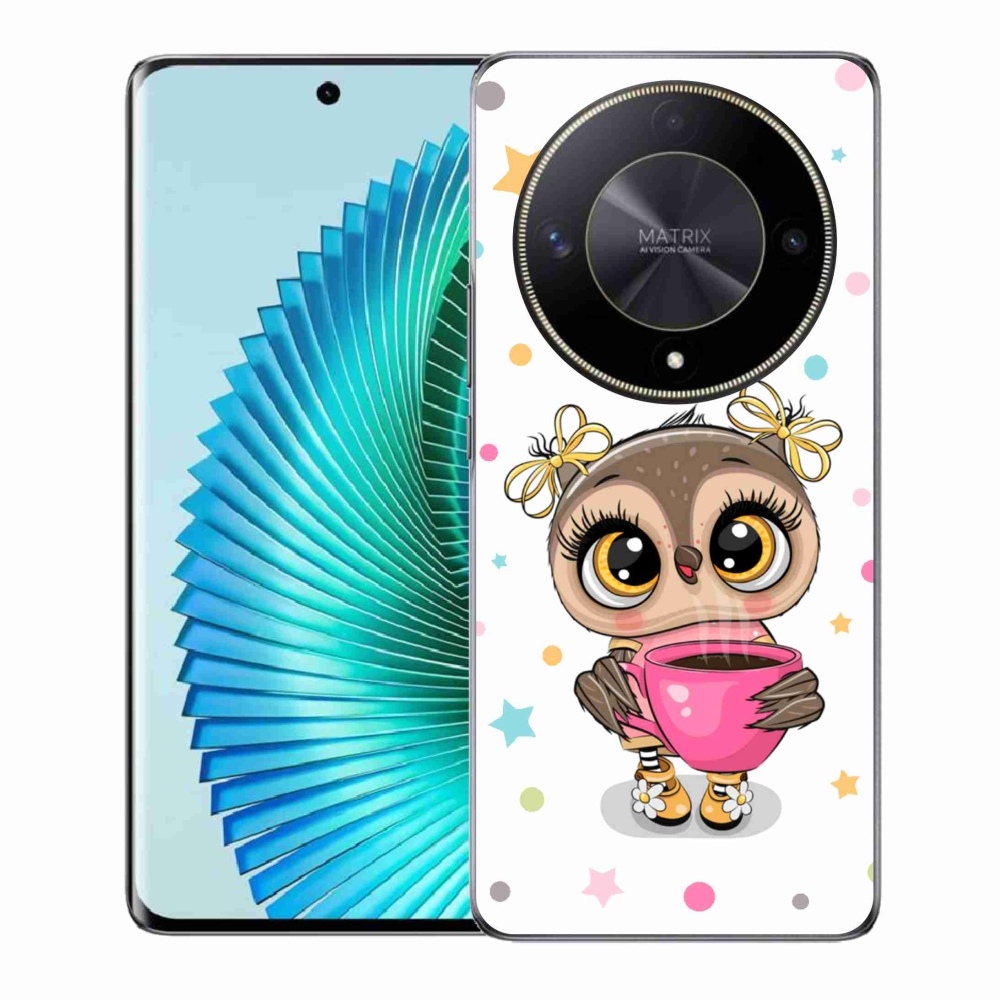 Gelový kryt mmCase na Honor Magic 6 Lite 5G - kreslená sovička