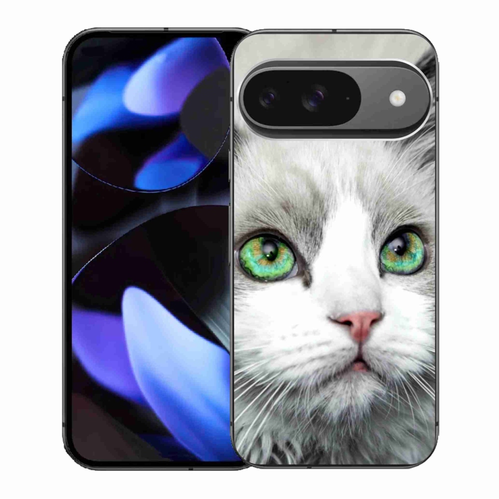 Gelový kryt mmCase na Google Pixel 9/9 Pro - kočičí pohled