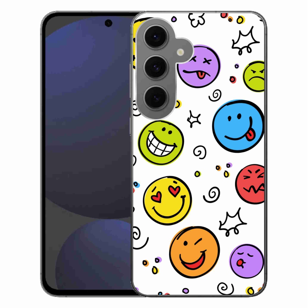 Gelový kryt mmCase na Samsung Galaxy S24 FE - smajlíci