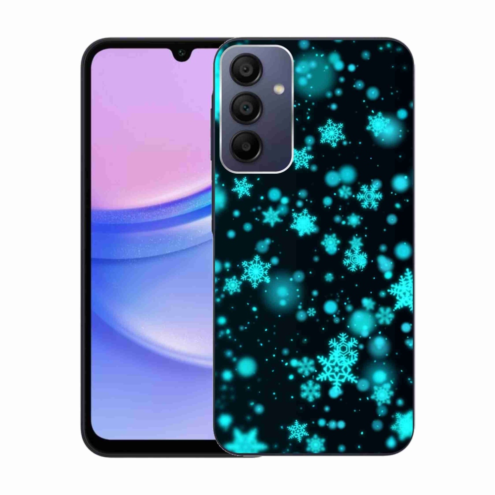 Gelový kryt mmCase na Samsung Galaxy A15 4G/5G - sněhové vločky 1