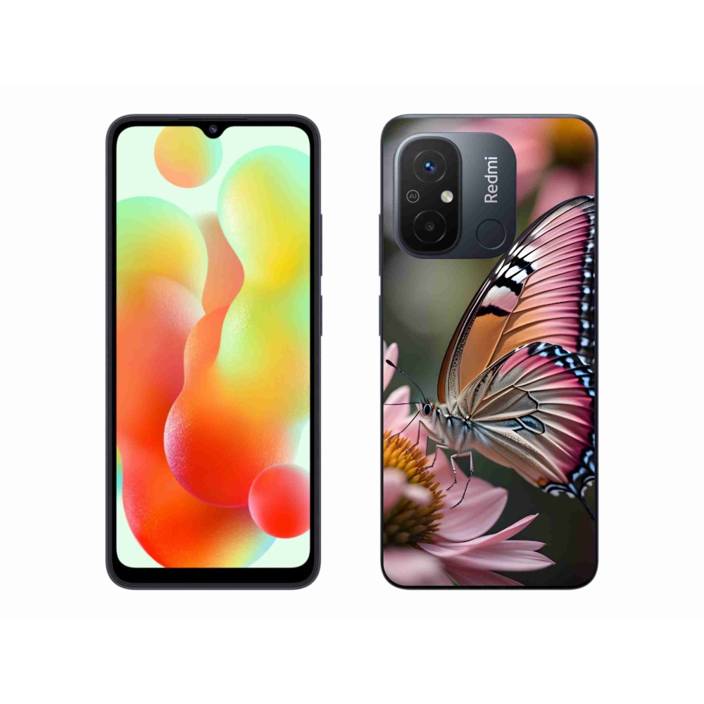 Gelový kryt mmCase na Xiaomi Redmi 12C - barevný motýl