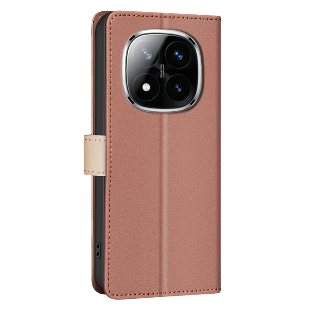 BNF DUO knížkové pouzdro na Xiaomi Redmi Note 14 Pro - hnědé