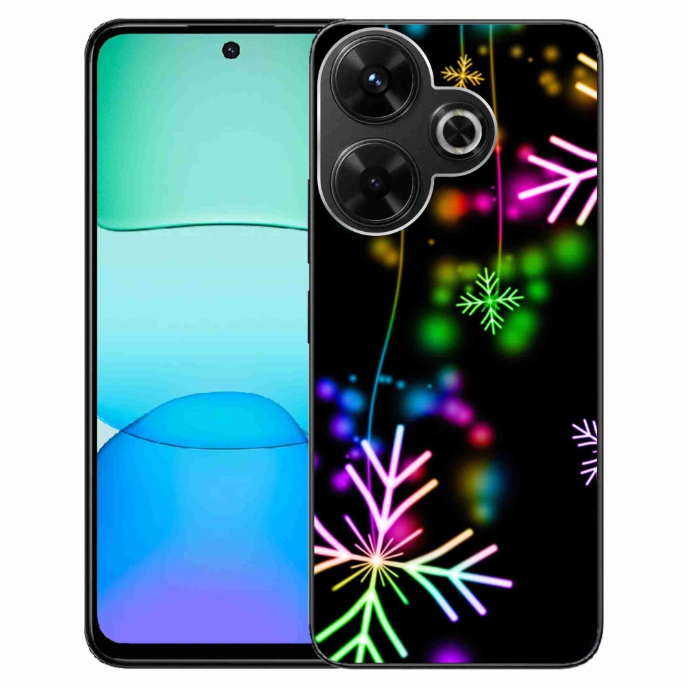 Gelový kryt mmCase na Xiaomi Redmi 13 4G/Poco M6 4G - barevné vločky