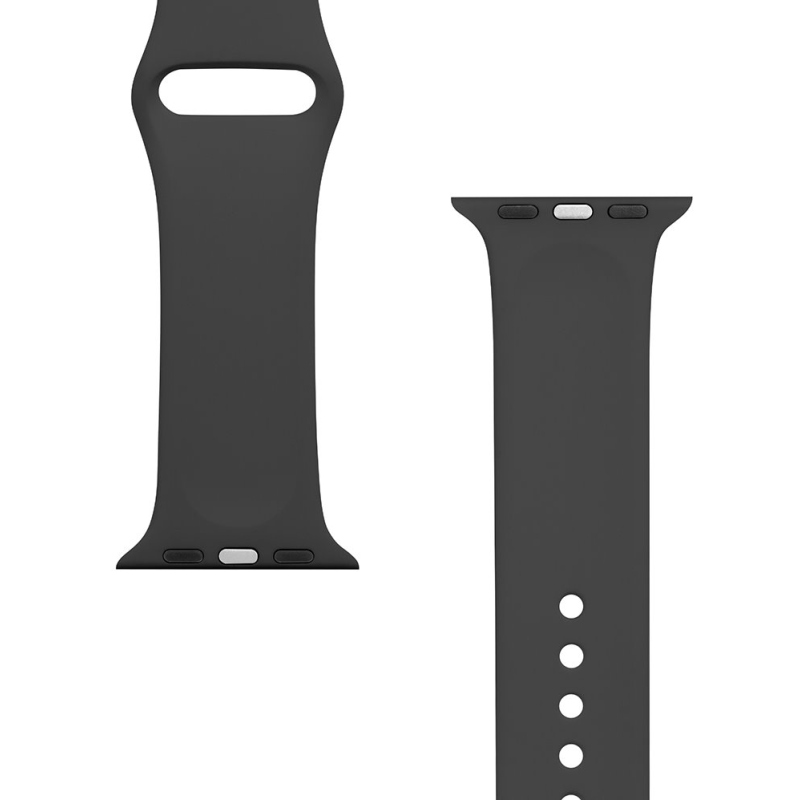 Tactical 456 Silikonový Řemínek pro Apple Watch 1/2/3/4/5/6/7/8/9/SE 38/40/41mm Black