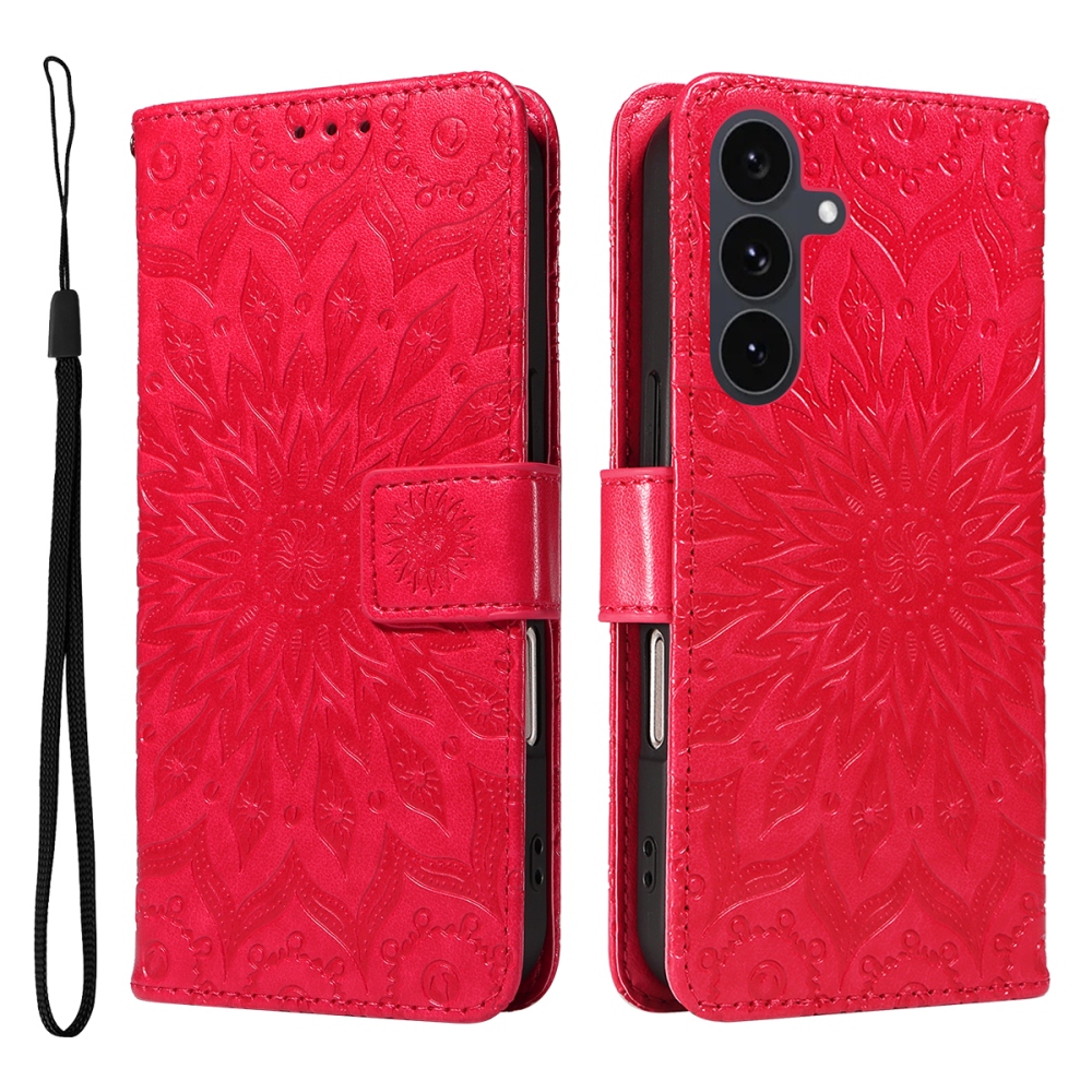 Sunflower knížkové pouzdro na Samsung Galaxy S25 FE - červené