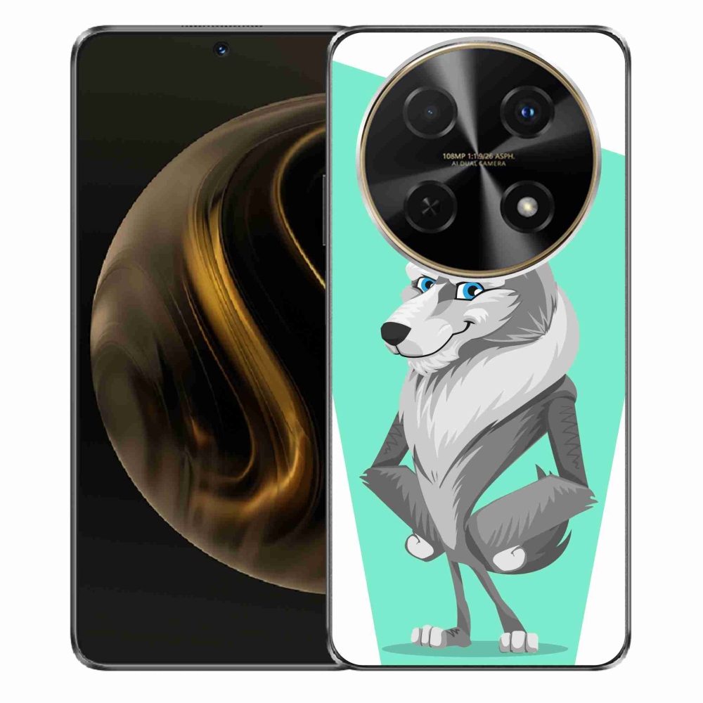Gelový kryt mmCase na Huawei Nova 12i - kreslený vlk