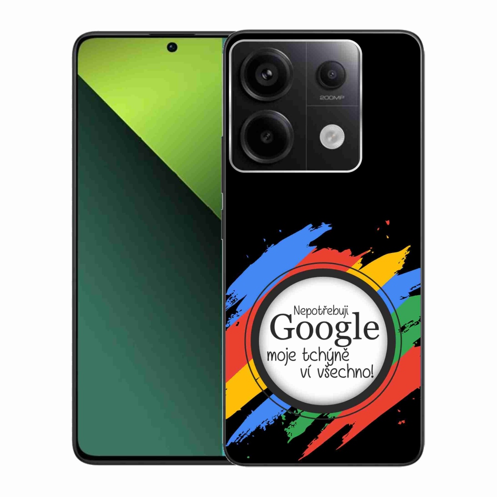 Gelový kryt mmCase na Xiaomi Redmi Note 13 Pro 5G/Poco X6 5G - tchýně ví všechno černé pozadí
