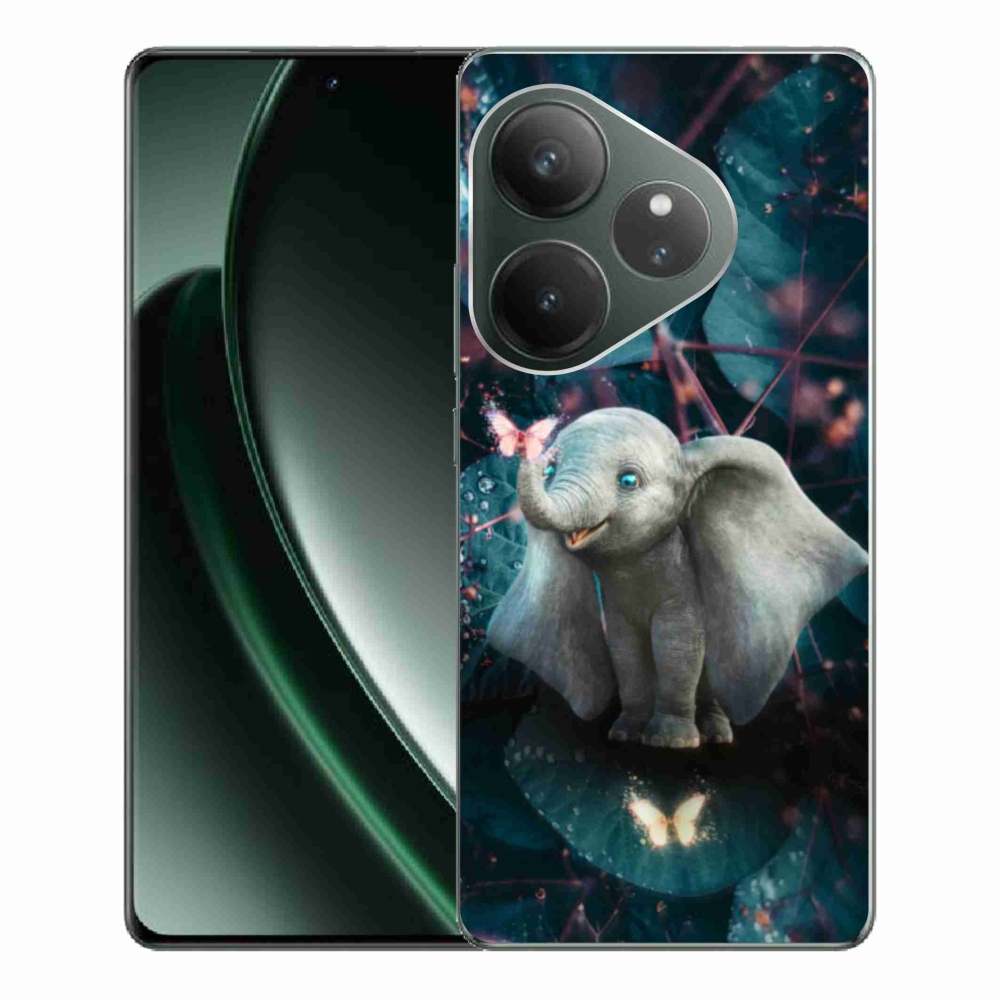 Gelový kryt mmCase na Realme GT 6 5G/GT 6T 5G - roztomilý slon