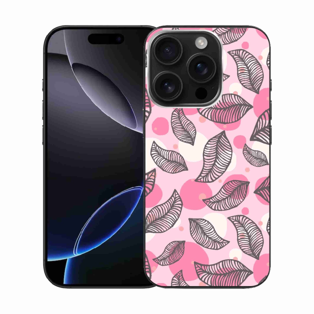 Gelový kryt mmCase na iPhone 16 Pro - kreslené padající listy