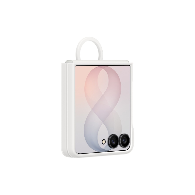 EF-EF776CWE Samsung Silikonový Magnetický Kryt s Kroužkem pro Galaxy Z Flip 8 Cream