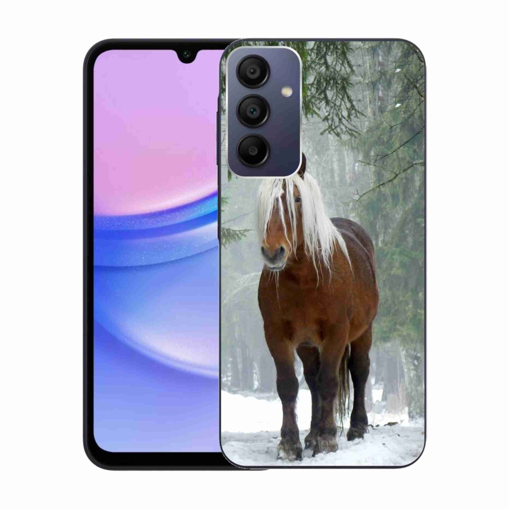 Gelový obal mmCase na Samsung Galaxy A15 4G/5G - kůň v lese