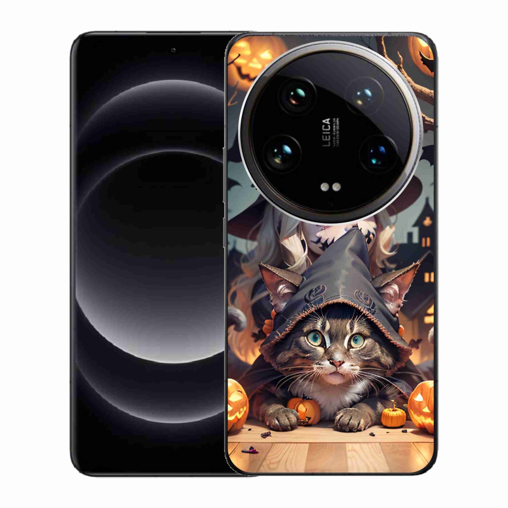 Gelový kryt mmCase na Xiaomi 14 Ultra - čarodějnice s kočkou