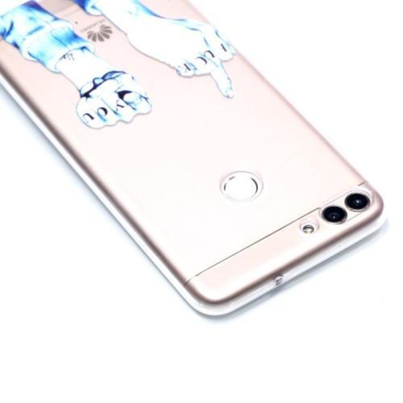 Trans gelový obal s motivem na Huawei P Smart - gesto