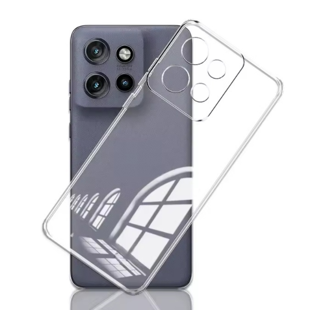 Gelový obal s plastovými zády na Motorola Edge 50 Neo 5G - průhledný