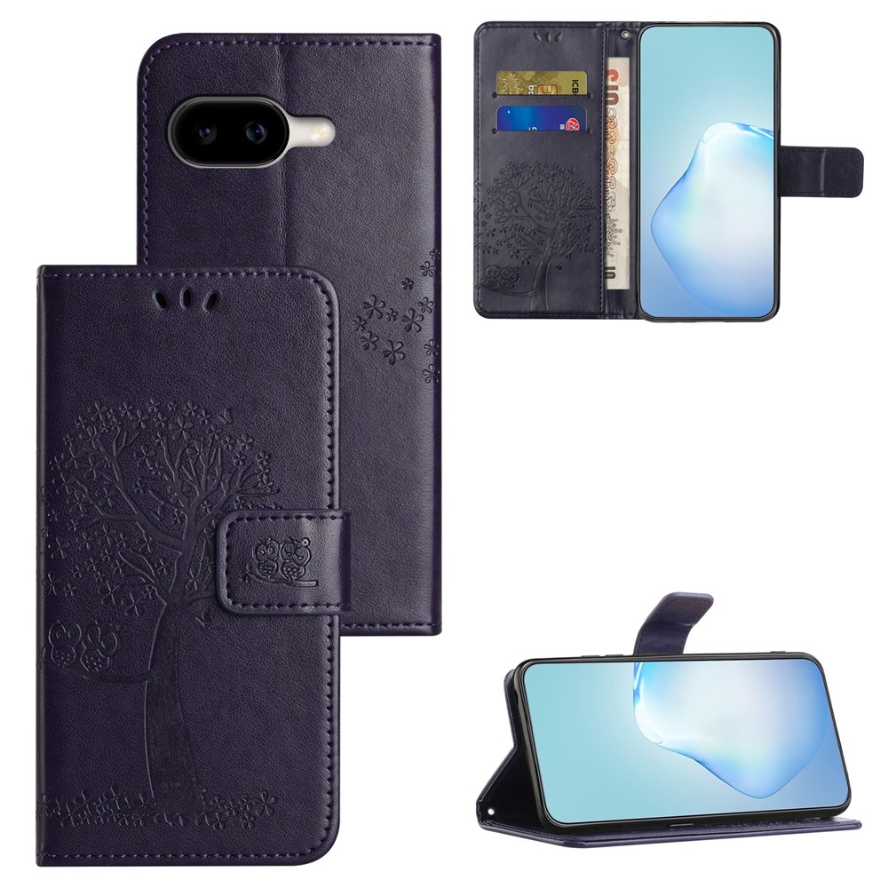 Tree knížkové pouzdro na Google Pixel 10a - tmavěfialové