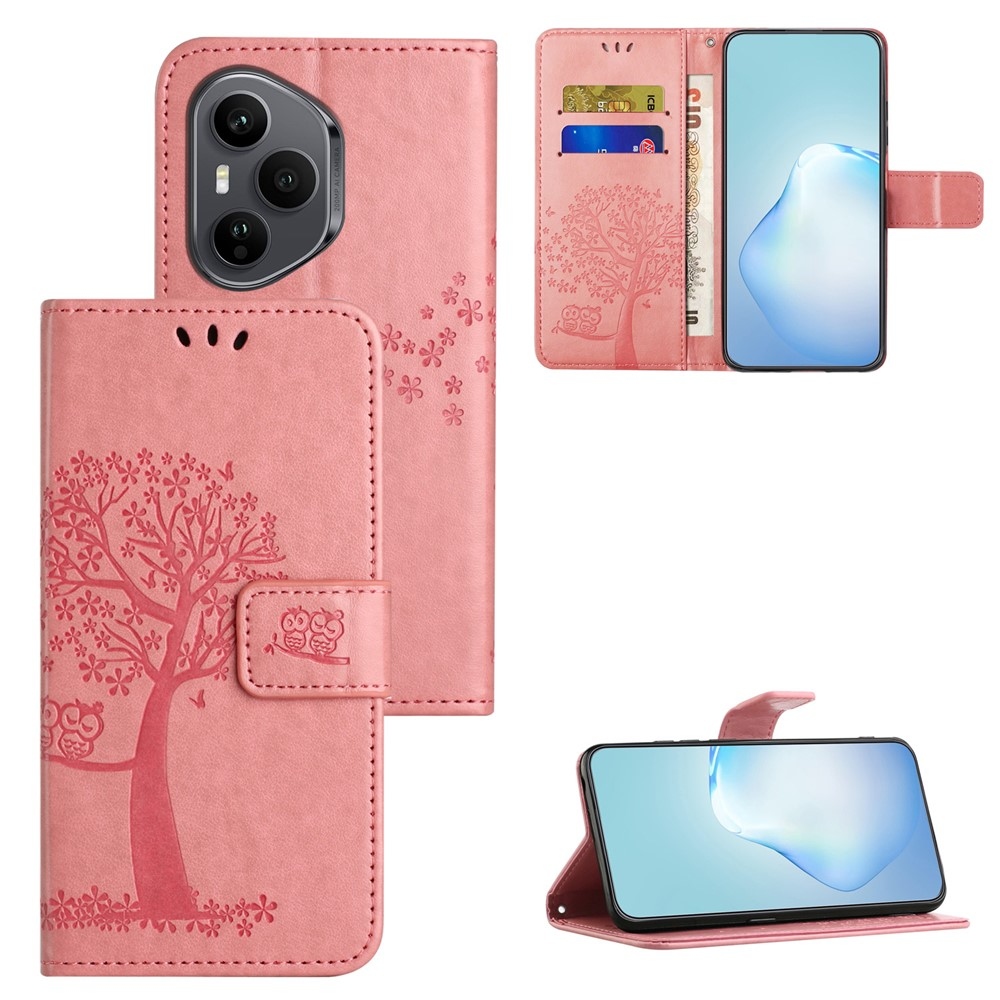 Tree knížkové pouzdro na Honor 400 Pro - růžové